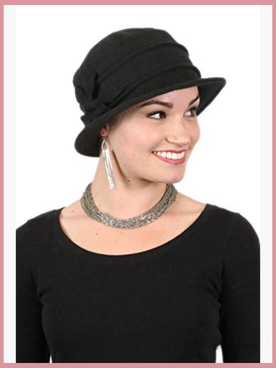 Fleece Flower Cloche Hat for Women Chemo Headwear Soft on Sensitive Scalps main image 4